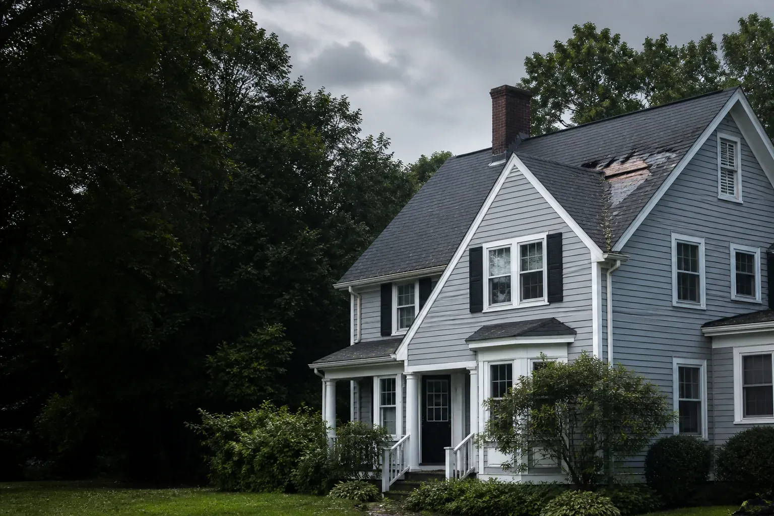 Pennsylvania residential property with visible exterior storm damage